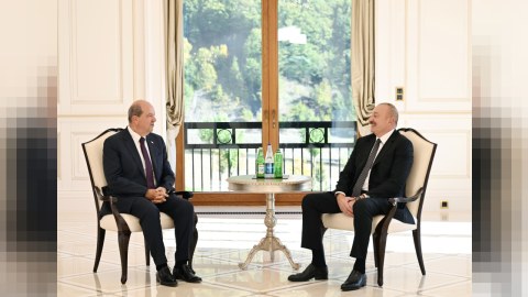 İlham Əliyev&nbsp;Ersin Tatarla bir arada