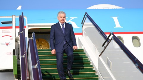 Şavkat Mirziyoyev Qəbələyə gəldi - FOTOLAR