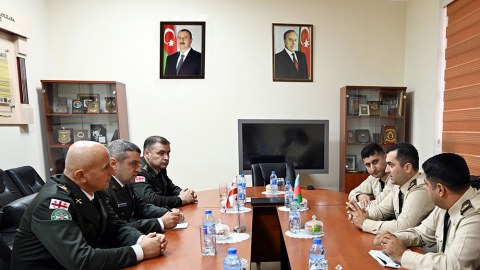 Azərbaycanla Gürcüstanın hərbi mütəxəssisləri görüşdü - FOTO