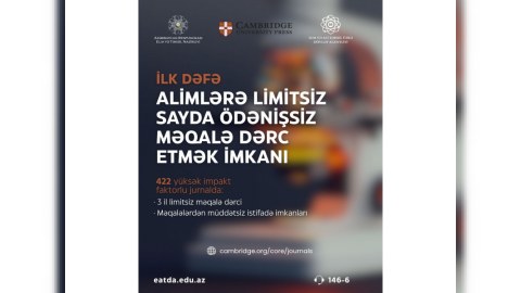 Alimlərə limitsiz və ödənişsiz məqalə dərc etmək imkanı təqdim edildi