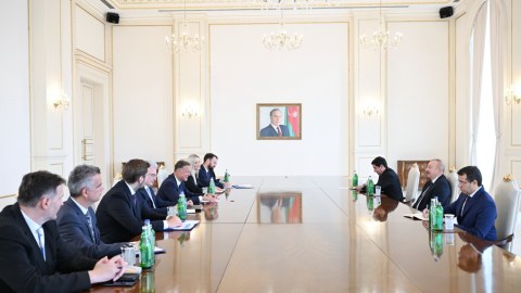 İlham Əliyev Xorvatiya parlamentinin sədrini qəbul edib