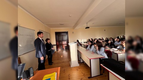 Gəncə Dövlət Universitetinin magistr tələbələri ilə görüş keçirilib - FOTO