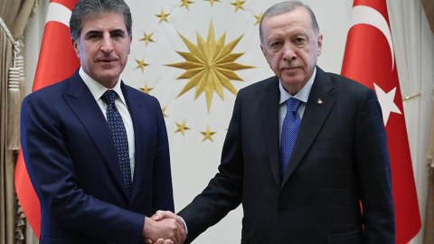 Ərdoğan Bərzani ilə görüşdü&nbsp;