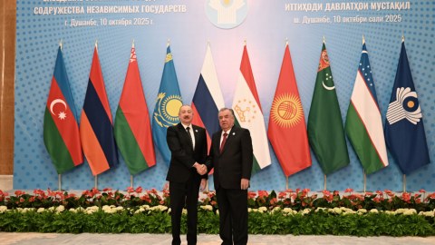 İlham Əliyev&nbsp;Düşənbədəki "Millət" sarayında