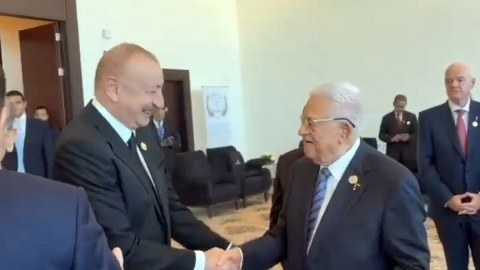 İlham Əliyev&nbsp;Mahmud Abbasla görüşdü