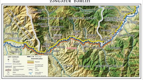 Zəngəzur dəhlizinin xəritəsi hazırlandı