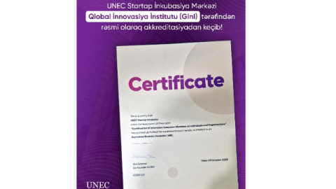 UNEC Qlobal İnnovasiya İnstitutunun Akkreditasiyasını&nbsp;qazanıb