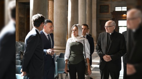 Mehriban Əliyeva Vatikanda&nbsp;bərpa işləri ilə tanış oldu