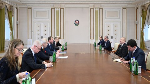 Estoniyanın xarici işlər naziri İlham Əliyevin qəbulunda - FOTO