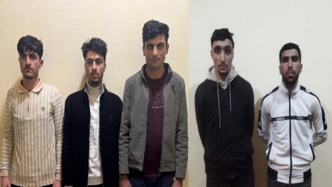 Azərbaycan sərhədini pozan əcnəbilər tutuldu - FOTOLAR