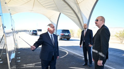 Prezident Cəbrayılda avtomobil&nbsp;yolunun açılışında - FOTOLAR