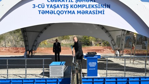 Cəbrayıl şəhərində ikinci və üçüncü yaşayış komplekslərinin təməli qoyuldu