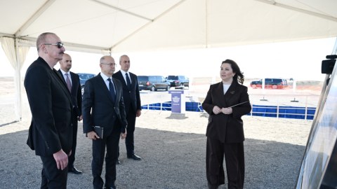 Prezident Cəbrayılda iki stansiyanın təməlini qoydu - FOTO