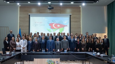 Nazirlikdə Zəfər Gününün 5-ci ildönümü qeyd edilib - FOTO