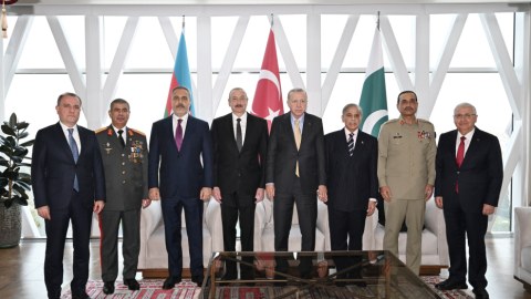 Liderlərin&nbsp;üçtərəfli görüşü oldu - FOTO