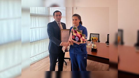 Mahir Süleymanlı Avropa çempionu ilə görüşdü