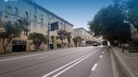 İnşaatçılar prospektində mikromobillik zolağı təşkil edilir