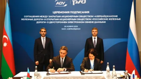 ADY və "Rusiya Dəmir Yolları" arasında saziş imzalandı