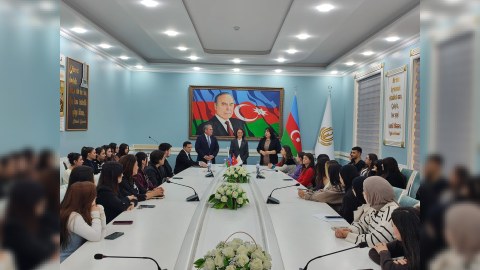 Gəncə Dövlət Universitetində təhsil alan türk tələbələrlə görüş - FOTO