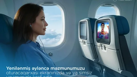 AZAL-ın təyyarələrində multimedia əyləncə sistemi yenilənib