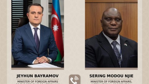Ceyhun Bayramov həmkarı ilə danışıqlar apardı