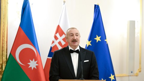 Bratislavada İlham Əliyevin şərəfinə rəsmi ziyafət verildi - FOTO