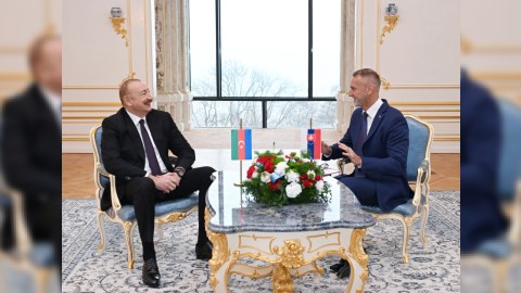 İlham Əliyev&nbsp;Slovakiya Milli Şurasının sədri görüşdü - FOTO