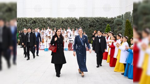 Leyla Əliyeva Türkmənistanda - FOTOLAR