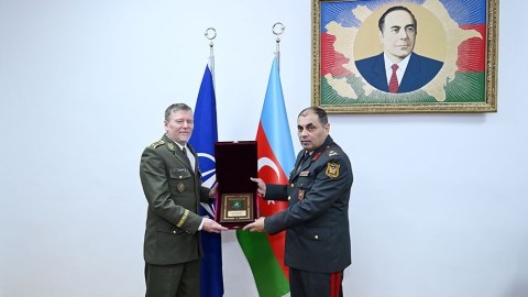 Hərbçilərimiz&nbsp;NATO nümayəndələri görüşdü - FOTO