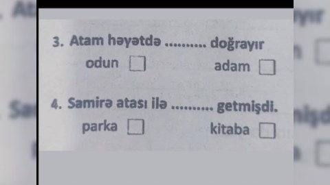 Qalmaqallı test sualı ilə bağlı rəsmi açıqlama