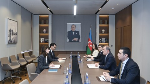 Diplomatik fəaliyyəti başa çatan&nbsp;Vladanka Andreyeva Ceyhun Bayramovla görüşdü