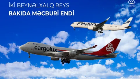 İki təyyarə Heydər Əliyev Aeroportuna məcburi eniş etdi