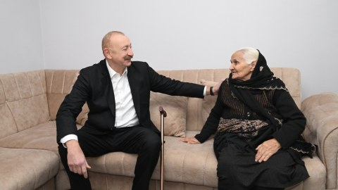 Prezident Kərkicahan qəsəbəsində...&nbsp; - FOTO