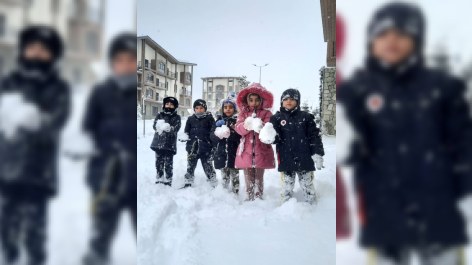Kəlbəcərdə uşaqların qar sevinci &ndash; FOTOLAR