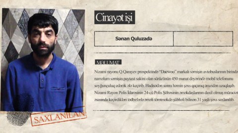Avtobus sürücüsünün telefonunu ələ keçirən şəxs saxlanılıdı