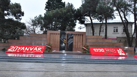 Abşeronda 20 Yanvar faciəsi qurbanları anıldı&nbsp;- Fotolar