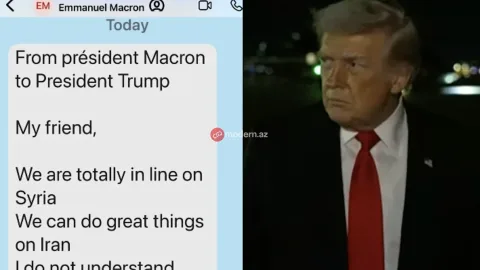Tramp Makronun &ldquo;özəl mesaj&rdquo;ını PAYLAŞDI