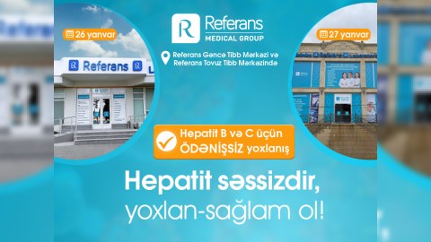 Gəncə&nbsp;və Tovuzda ödənişsiz Hepatit müayinələri keçiriləcək