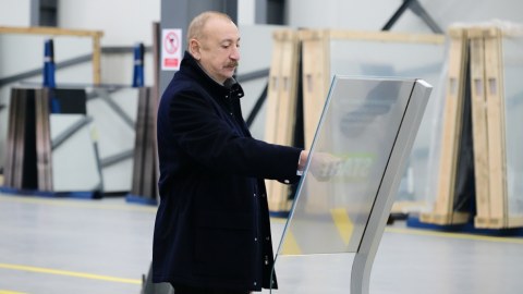 Prezident Sumqayıtda zavodun&nbsp;açılışında - FOTOLAR