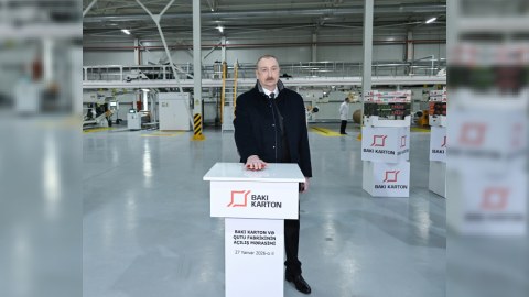 Sumqayıtda karton və qutu&nbsp;taralarının istehsalı müəssisəsinin açılışı oldu