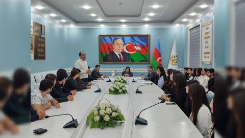 Gəncə Dövlət Universitetində gənclərlə görüş - FOTO