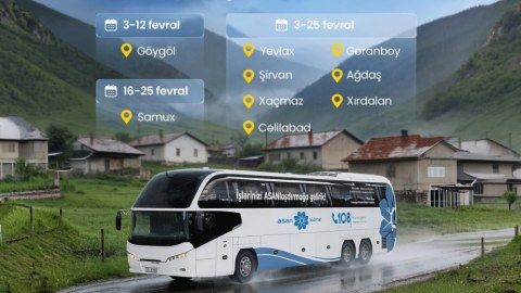 Fevralda vətəndaşlara səyyar xidmət göstəriləcək ÜNVANLAR