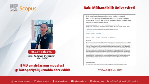 BMU-nun daha bir əməkdaşının məqaləsi Q1 kateqoriyalı jurnalda&nbsp;