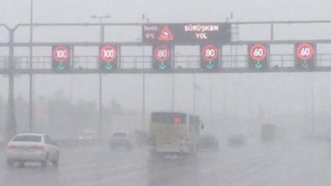 Aeroport yolunda sürət endirildi