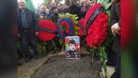 Şəhid Cavanşir Həsənovun nəşi Balakəndə torpağa tapşırıldı - FOTOLAR