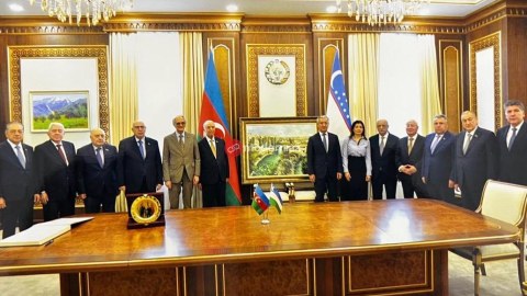 Azərbaycanlı deputatlar Özbəkistan səfirliyində - FOTOLAR