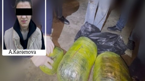 Sabirabadda qadın 14 kq narkotiklə tutuldu