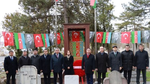 Türkiyədəki səfirliyimizdən Rəsulzadəyə böyük ehtiram - FOTO