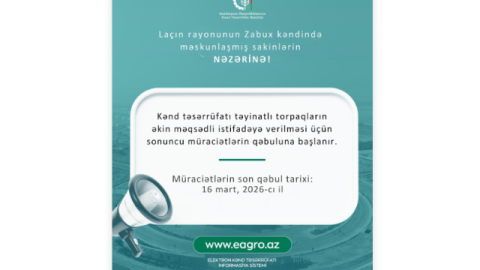 Zabux sakinlərinin nəzərinə! - Müraciətlərin qəbuluna başlanılır