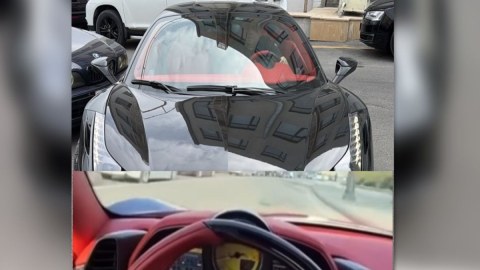 Avtobus zolağında hərəkət edən &ldquo;Ferrari&rdquo; saxlanıldı